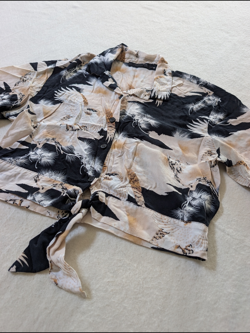 ALLSAINTS Leni Talon Tie-Hem Shirt Small